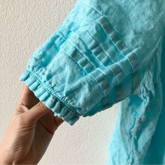 LOT of 2 Talbots Pastel Boho Coastal Preppy Linen Cottagecore Embroidered Tunic - Picture 12 of 14